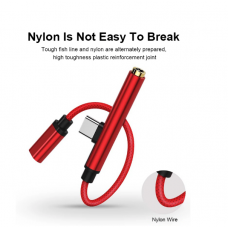 USB Type C to 3.5mm Jack Aux Audio Converter USB-C Type-C Charge Adapter Headphone Splitter Cable