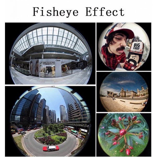 Phones Accessories Mobile Phone Cases Fisheye Lens Coque for Iphon Iphone 4 4S 5S 5 SE 5C 6 6s 7 Plus Xiaomi Redmi Fundas Cover