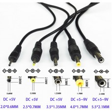 Cable 80cm USB Port to DC 2.0 2.5 3.5 4.0 5.5mm 