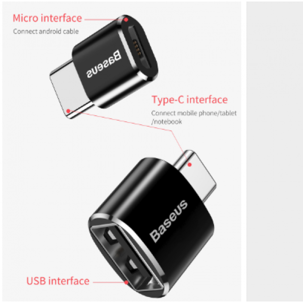 OTG USB Type-C Adapter Male to Micro USB Female Type C Connector for Macbook Oneplus 6t Huawei Mate 20 P20 Pro Converter