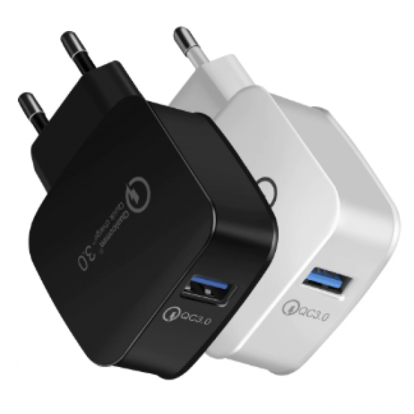 Proelio 18W Fast Charging 3.0 European Plug Quick Wall Mobile Phone Charger USB Charger Adapter for Samsung Xiaomi USB Phone Chargers