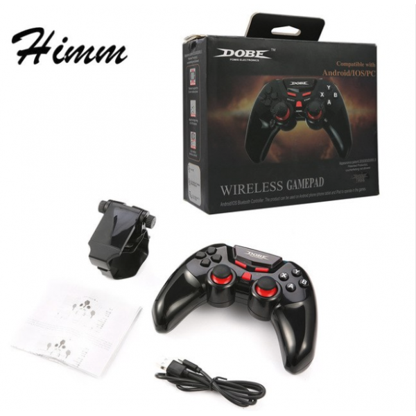 Ti-465 Wireless Android Bluetooth Gamepad Dobe Game Joystick Controller for Android IOS PC with Cell Phone Holder Gamepads