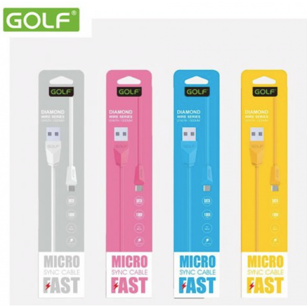 GOLF Android Color Diamond Data Cable USB Data Transmission Charging 2A Universal Explosion Models - 0.9 M 