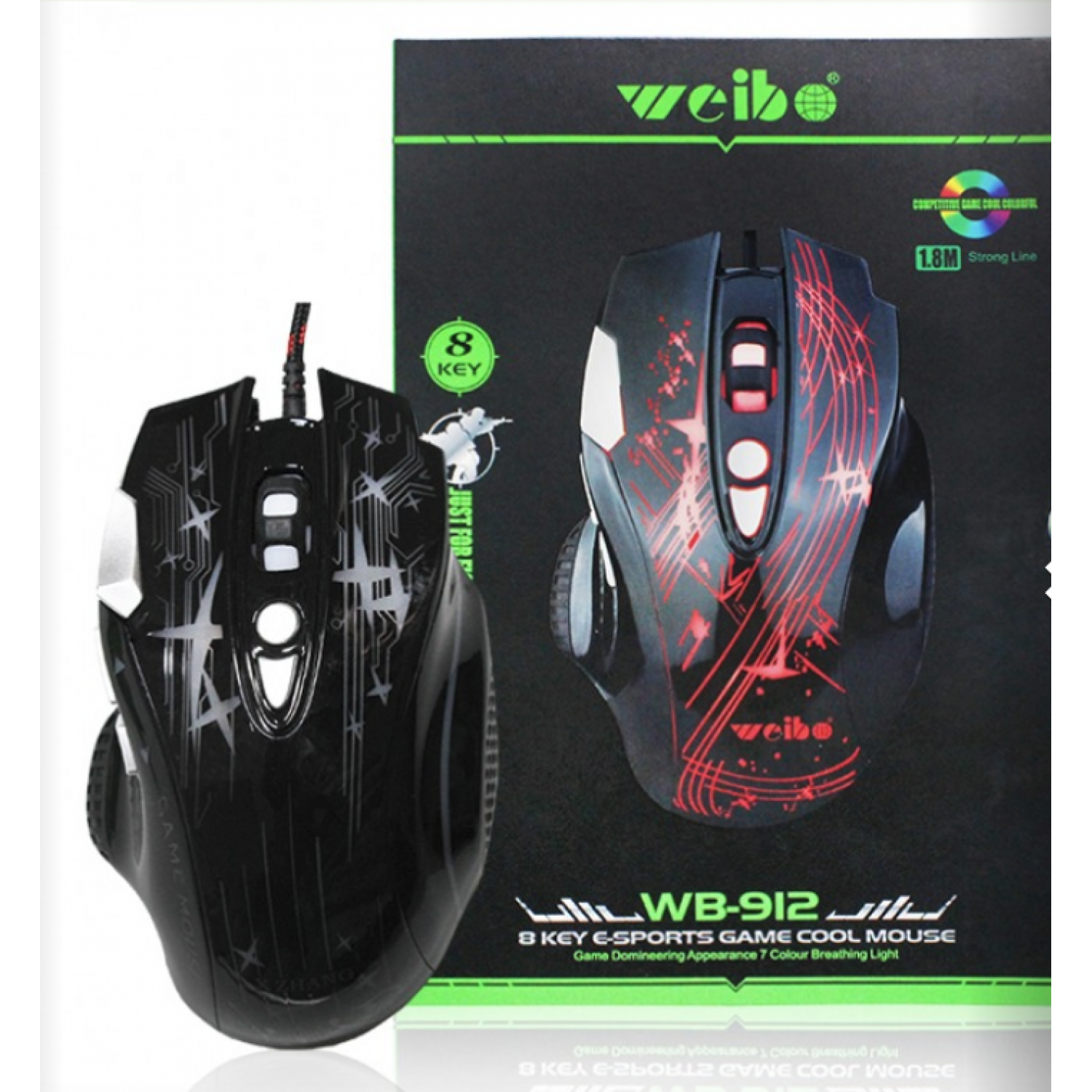 GAMING MOUSE WEIBO WB-912 COLORFUL LIGHTING