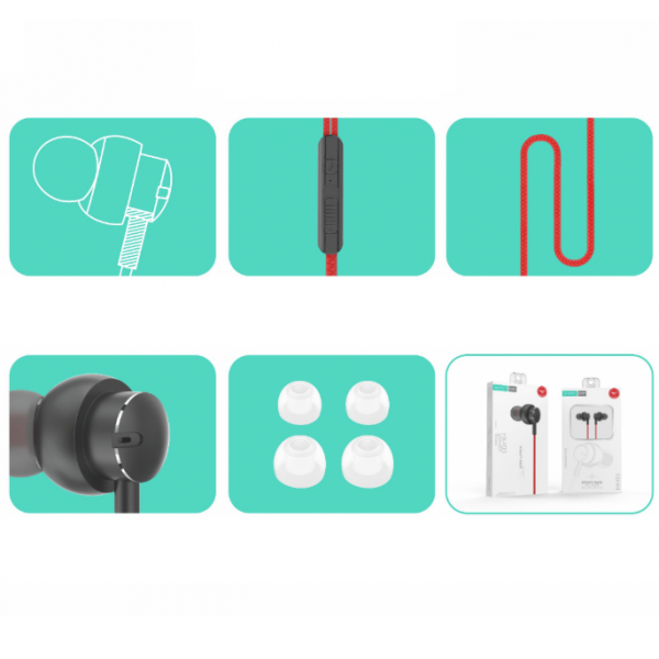 Handsfree XiPiN HX-Y03 Heavy Bass Black/Red