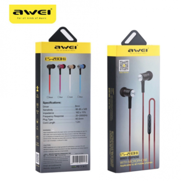 AWEI ES- 280 Hi Wired Earphones With Microphone
