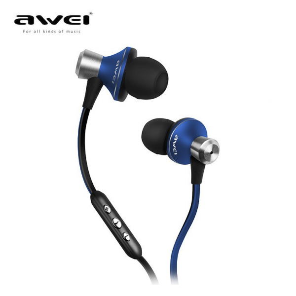 Awei Earphones TE850vi In-Ear Metal Extra Bass Stereo Wi/Microphone 