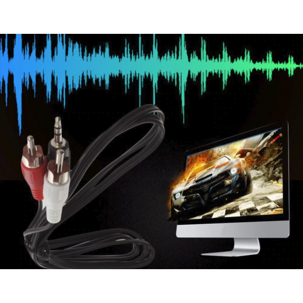 Mini 3.5mm Plug Jack to 2 RCA Male Music Stereo Audio Y adapter Adaptor Cable Kabel Cord AUX for Mp3 Pod Phone TV Sound Speakers