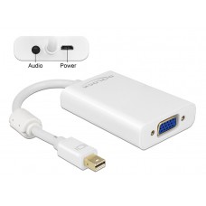 DELOCK Αντάπτορας από Displayport 20 pin σε VGA/3.5mm/Micro USB, White