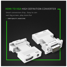 Robotsky 1080P HDMI to VGA Adapter Digital To Analog Audio Video Converter Cable for PC Laptop TV Box Projector