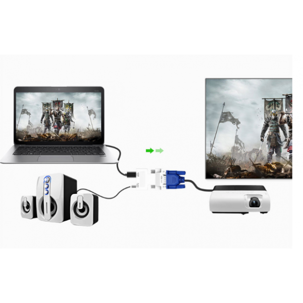 Robotsky 1080P HDMI to VGA Adapter Digital To Analog Audio Video Converter Cable for PC Laptop TV Box Projector Robotsky 1080P HDMI to VGA Adapter Digital To Analog Audio Video Converter Cable for PC Laptop TV Box Projector