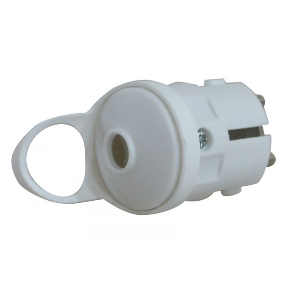 POWERTECH Φις ρεύματος Schuko PT-172, αρσενικό, λευκό