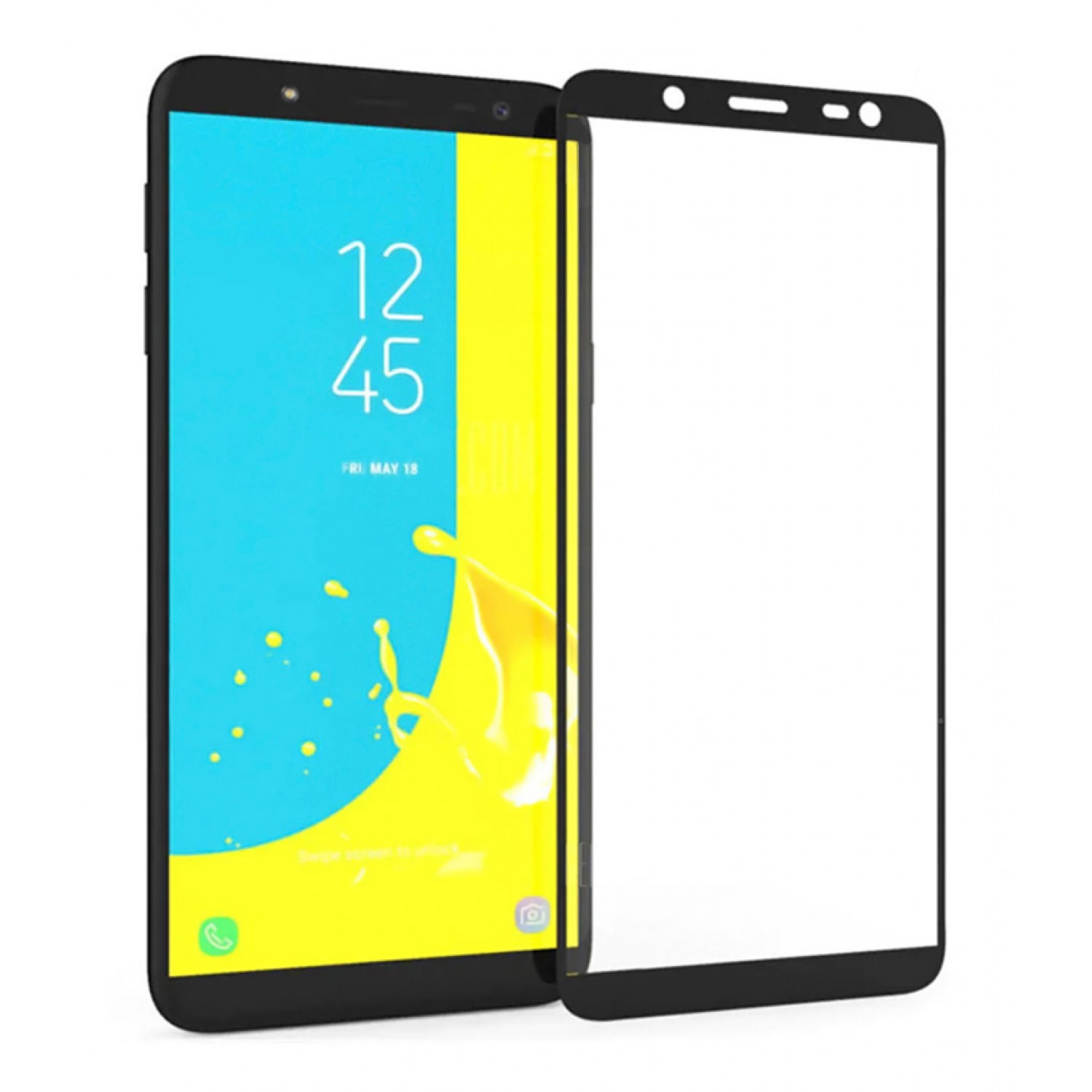 POWERTECH Tempered Glass 5D, Samsung J6 2018 (J600F), full glue, μαύρο POWERTECH Tempered Glass 5D, Samsung J6 2018 (J600F), full glue, μαύρο