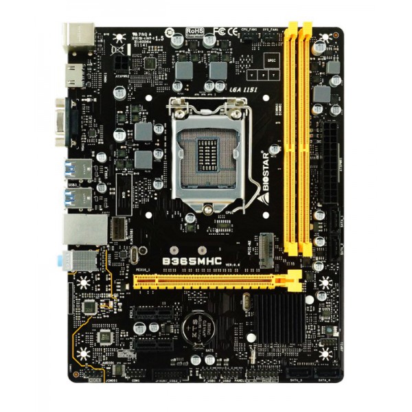 BIOSTAR Μητρική B365MHC, 2x DDR4, s1151, USB 3.1, HDMI, mATX, Ver. 6.1 BIOSTAR Μητρική B365MHC, 2x DDR4, s1151, USB 3.1, HDMI, mATX, Ver. 6.1