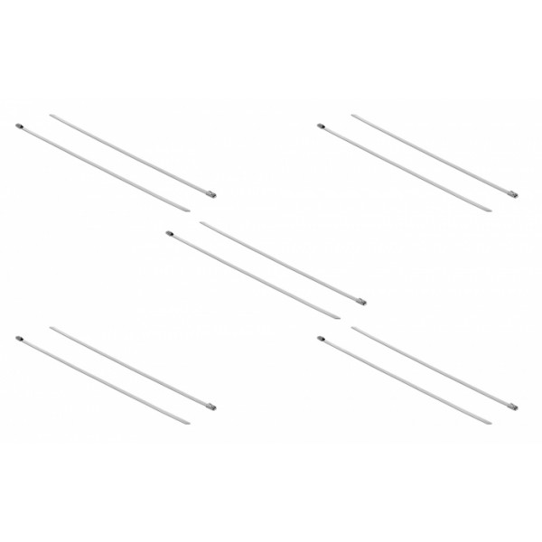 DELOCK μεταλλικός σφιγκτήρας καλωδίων 18768, 300x4.6mm, 10τμχ