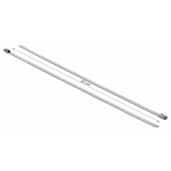 DELOCK μεταλλικός σφιγκτήρας καλωδίων 18768, 300x4.6mm, 10τμχ