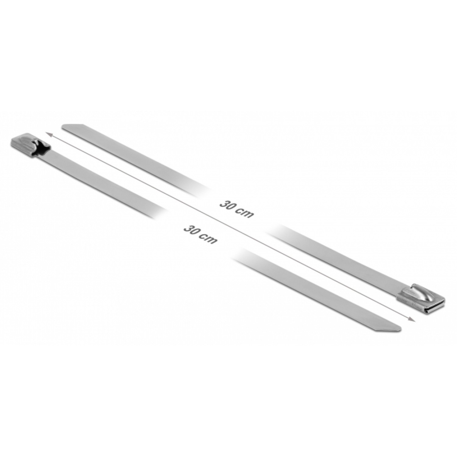 DELOCK μεταλλικός σφιγκτήρας καλωδίων 18772, 300x7.9mm, 10τμχ