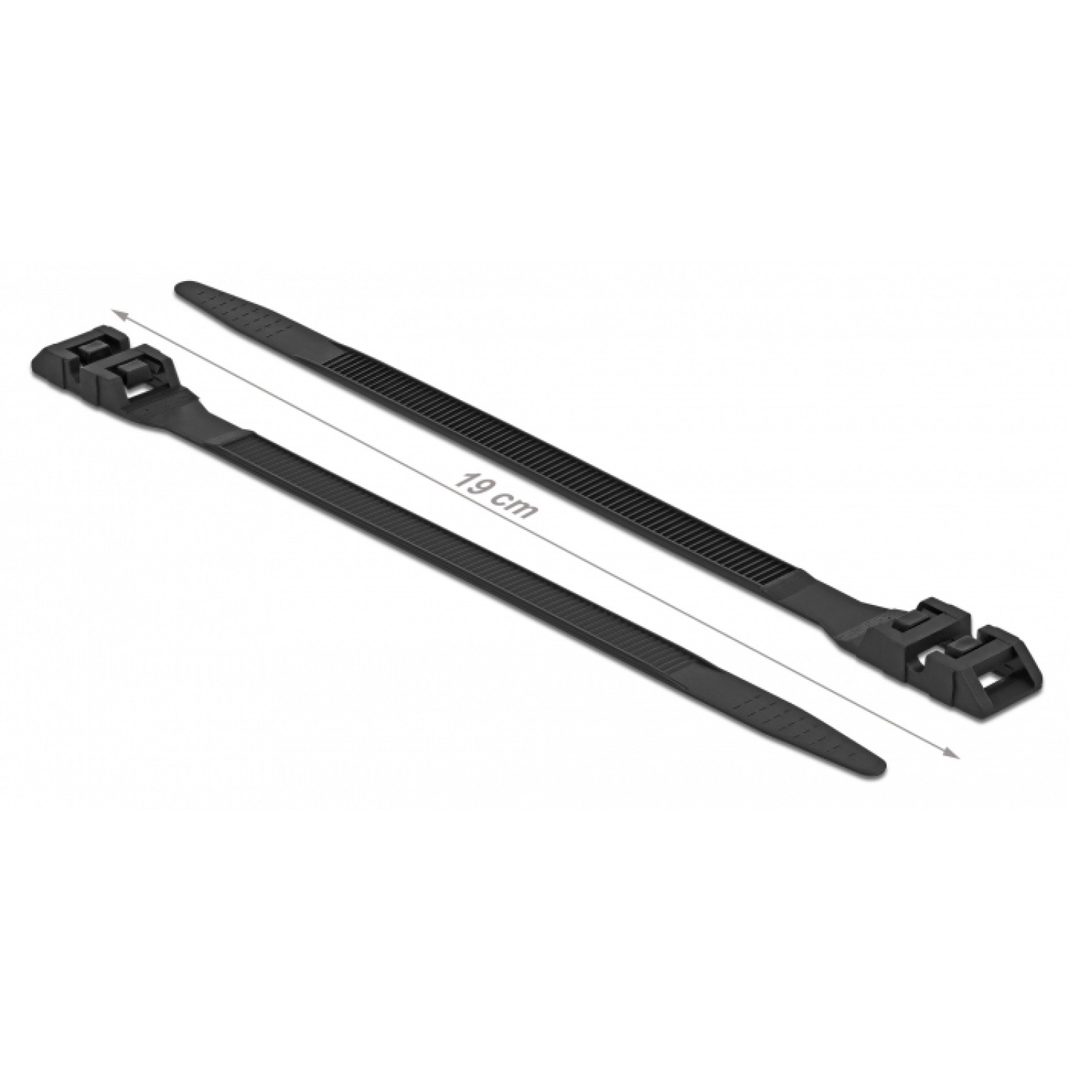 DELOCK Δεματικά καλωδίων 18887 με διπλό κούμπωμα, 190x9mm, μαύρο, 10τμχ DELOCK Δεματικά καλωδίων 18887 με διπλό κούμπωμα, 190x9mm, μαύρο, 10τμχ