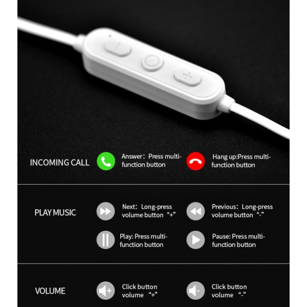 YISON Bluetooth earphones E13-WH με μικρόφωνο HD, Magnetic, 10mm, λευκά YISON Bluetooth earphones E13-WH με μικρόφωνο HD, Magnetic, 10mm, λευκά