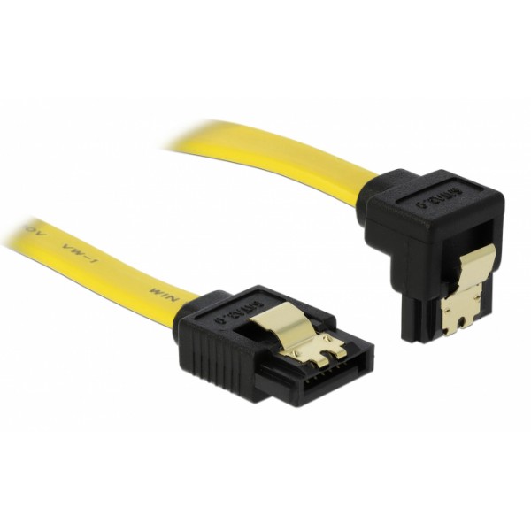 DELOCK καλώδιο SATA 3 Gb/s 7-pin σε 7-pin 90° 82482, metal clip, 0.7m DELOCK καλώδιο SATA 3 Gb/s 7-pin σε 7-pin 90° 82482, metal clip, 0.7m