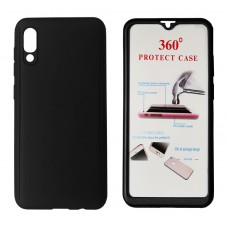 POWERTECH Θήκη Body 360° με Tempered Glass για Samsung A70, μαύρη