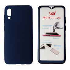 POWERTECH Θήκη Body 360° με Tempered Glass για Samsung A70, μπλε