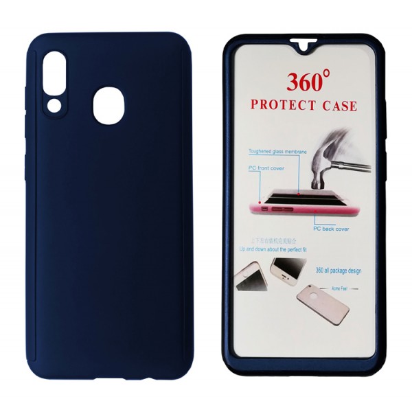 POWERTECH Θήκη Body 360° με Tempered Glass για Samsung A40, μπλε POWERTECH Θήκη Body 360° με Tempered Glass για Samsung A40, μπλε