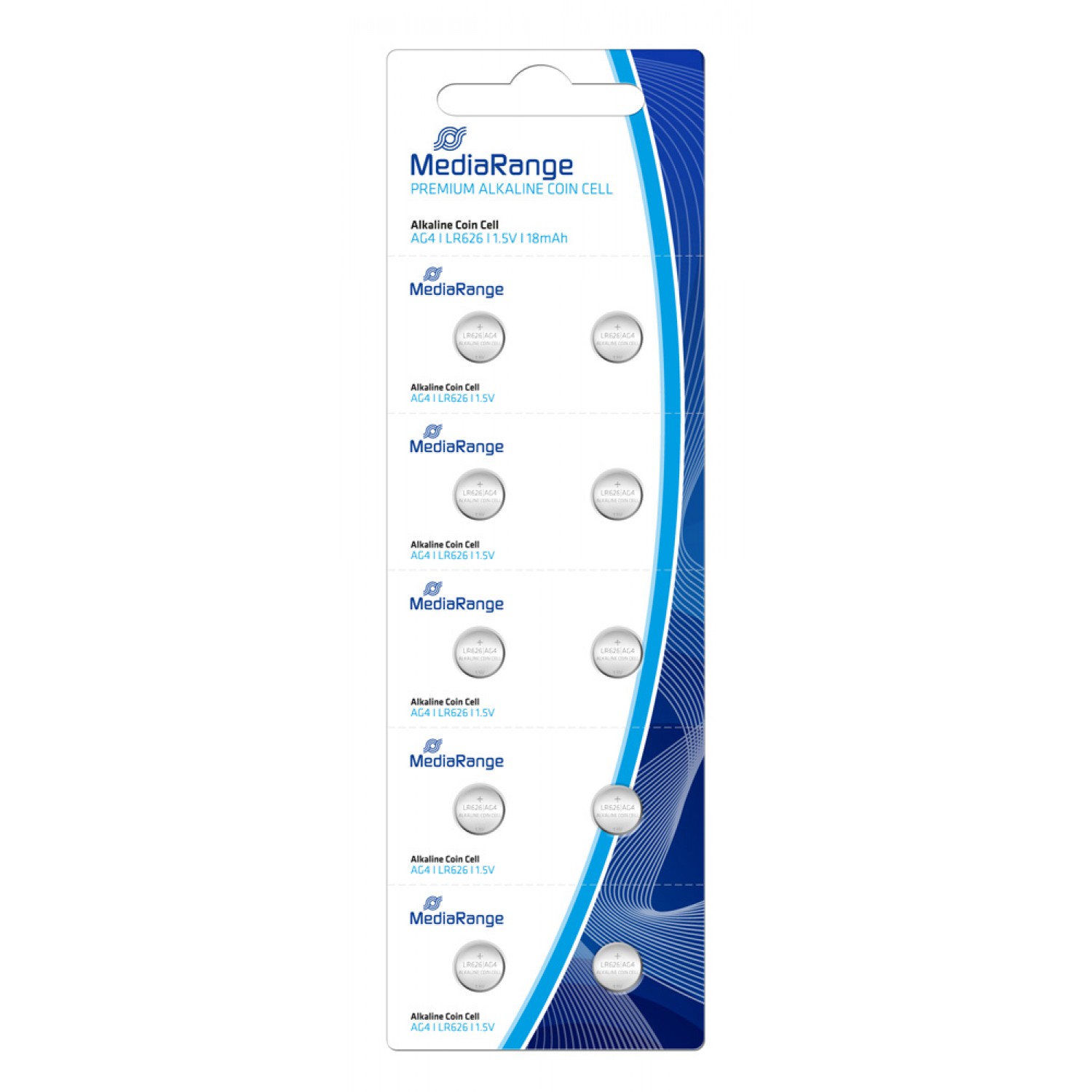 MEDIARANGE Premium αλκαλικές μπαταρίες AG4 LR626, 1.5V, 10τμχ MEDIARANGE Premium αλκαλικές μπαταρίες AG4 LR626, 1.5V, 10τμχ