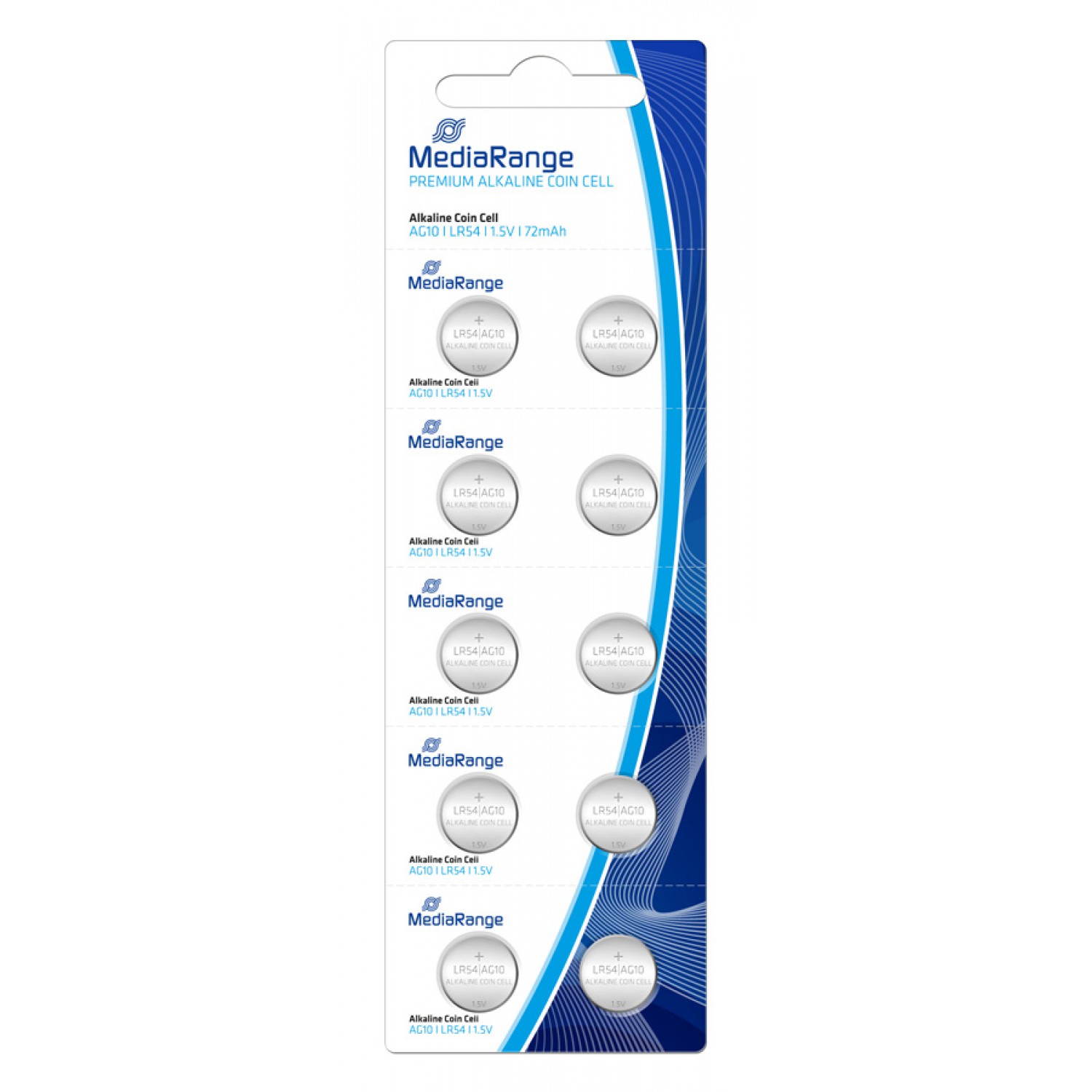 MEDIARANGE Premium αλκαλικές μπαταρίες AG10 LR54, 1.5V, 10τμχ MEDIARANGE Premium αλκαλικές μπαταρίες AG10 LR54, 1.5V, 10τμχ