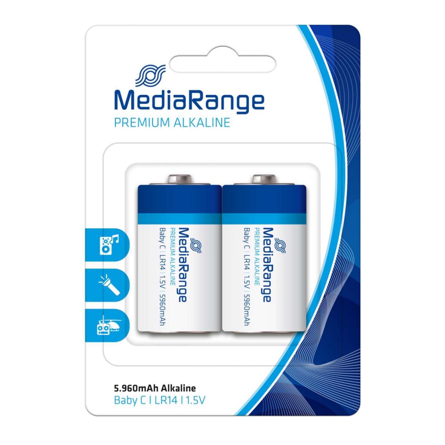 MEDIARANGE Premium αλκαλικές μπαταρίες Baby C LR14, 1.5V, 2τμχ MEDIARANGE Premium αλκαλικές μπαταρίες Baby C LR14, 1.5V, 2τμχ