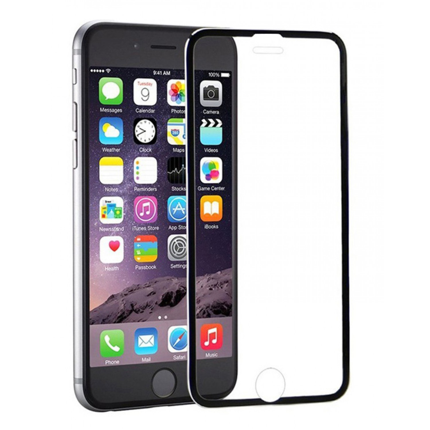 POWERTECH Tempered Glass 3D Full Face για iPhone 6 Plus, titanium, Black POWERTECH Tempered Glass 3D Full Face για iPhone 6 Plus, titanium, Black