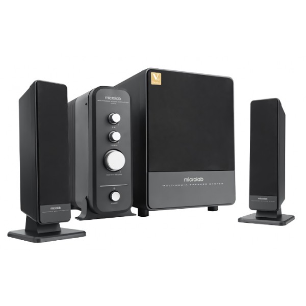 MICROLAB ηχεία FC570BT, 2.1ch, 30W & 2x 15W, Bluetooth/AUX, μαύρα MICROLAB ηχεία FC570BT, 2.1ch, 30W & 2x 15W, Bluetooth/AUX, μαύρα