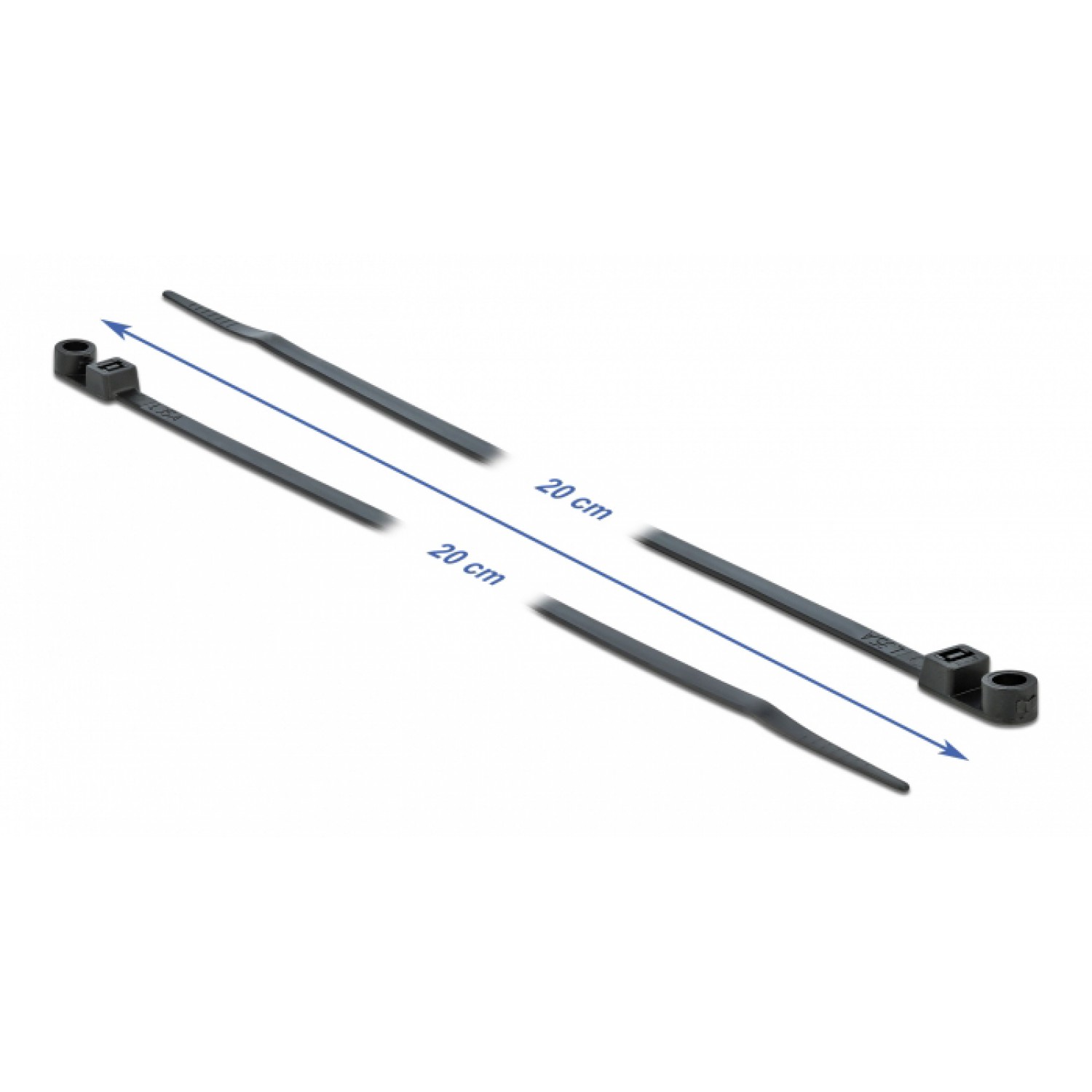 DELOCK Δεματικά καλωδίων 18950 με οπή στερέωσης, 200x4.8mm, μαύρα, 10τμχ DELOCK Δεματικά καλωδίων 18950 με οπή στερέωσης, 200x4.8mm, μαύρα, 10τμχ