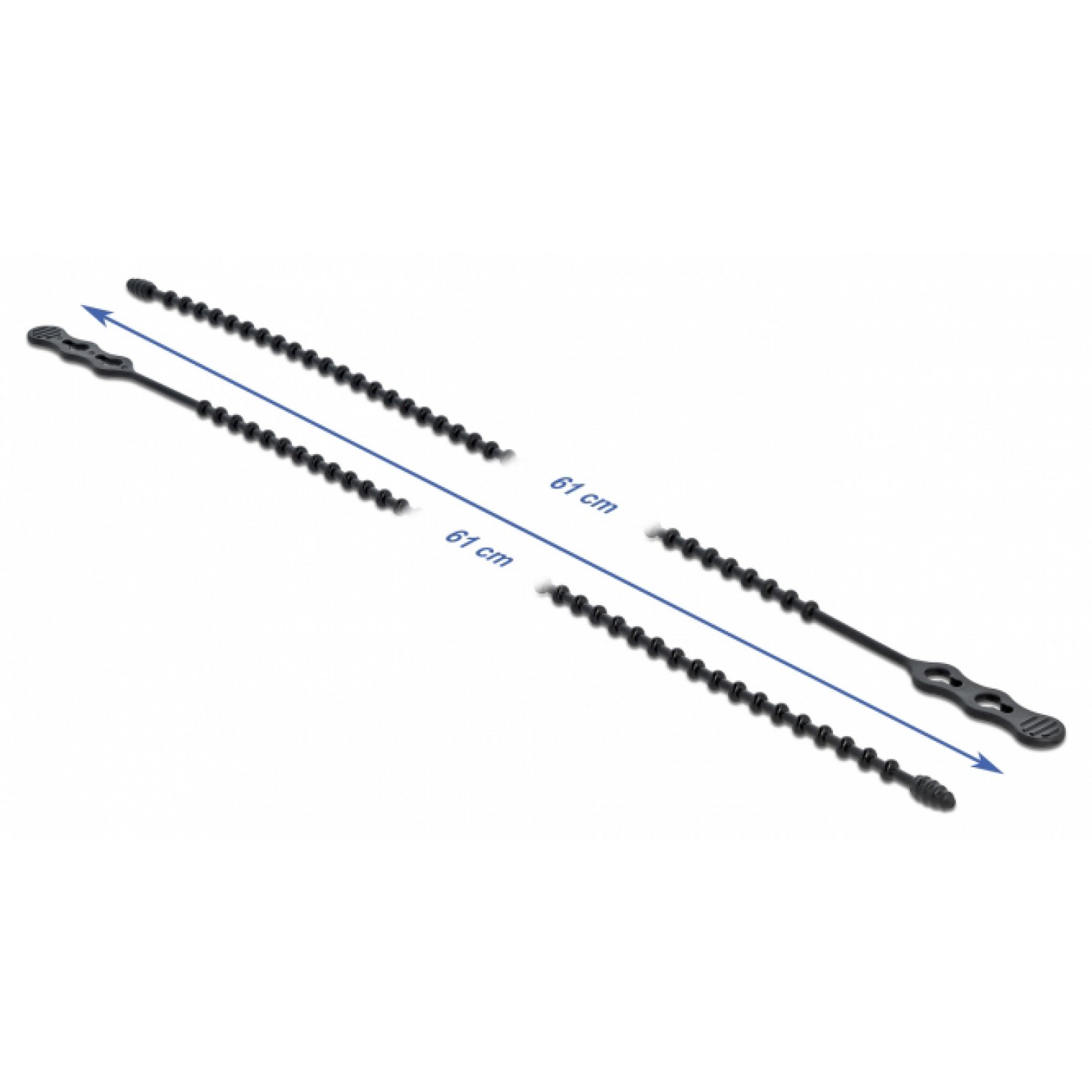 DELOCK reusable δεματικά καλωδίων 18969, 610x6.5mm, μαύρα, 10τμχ DELOCK reusable δεματικά καλωδίων 18969, 610x6.5mm, μαύρα, 10τμχ