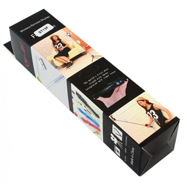 Bluetooth selfie stick ST13F με τρίποδο, 19-81cm, μαύρο