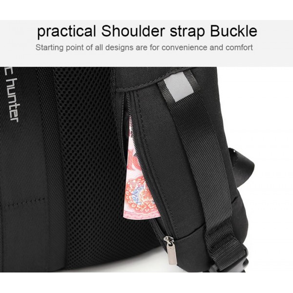 ARCTIC HUNTER τσάντα πλάτης B00345-BK με θήκη laptop 15.6", USB, μαύρη ARCTIC HUNTER τσάντα πλάτης B00345-BK με θήκη laptop 15.6", USB, μαύρη