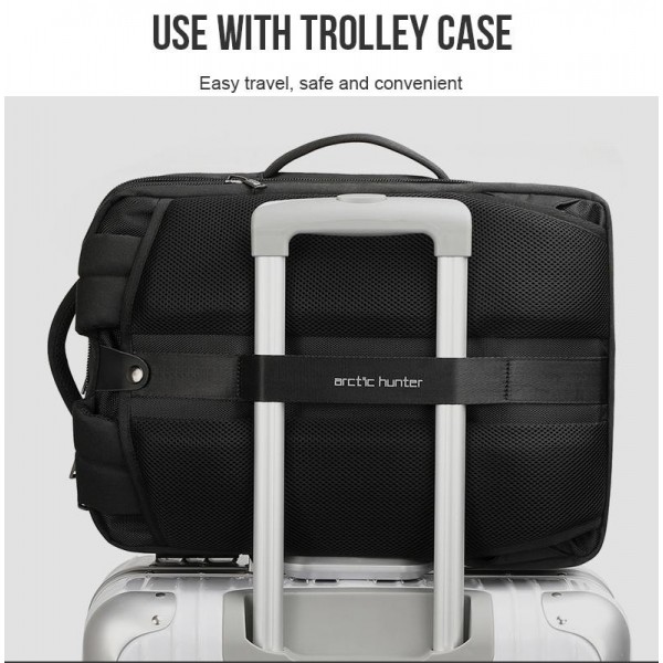 ARCTIC HUNTER τσάντα πλάτης B00345-BK με θήκη laptop 15.6", USB, μαύρη ARCTIC HUNTER τσάντα πλάτης B00345-BK με θήκη laptop 15.6", USB, μαύρη