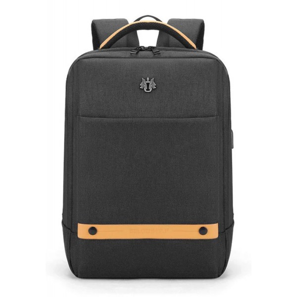 GOLDEN WOLF τσάντα πλάτης GB00378-BK με θήκη laptop 15.6", μαύρη GOLDEN WOLF τσάντα πλάτης GB00378-BK με θήκη laptop 15.6", μαύρη