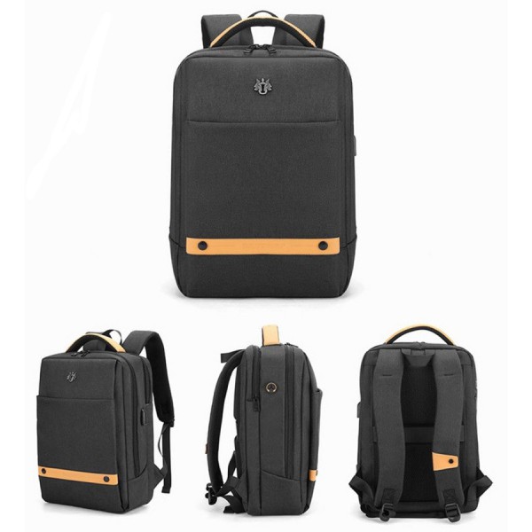 GOLDEN WOLF τσάντα πλάτης GB00378-BK με θήκη laptop 15.6", μαύρη GOLDEN WOLF τσάντα πλάτης GB00378-BK με θήκη laptop 15.6", μαύρη