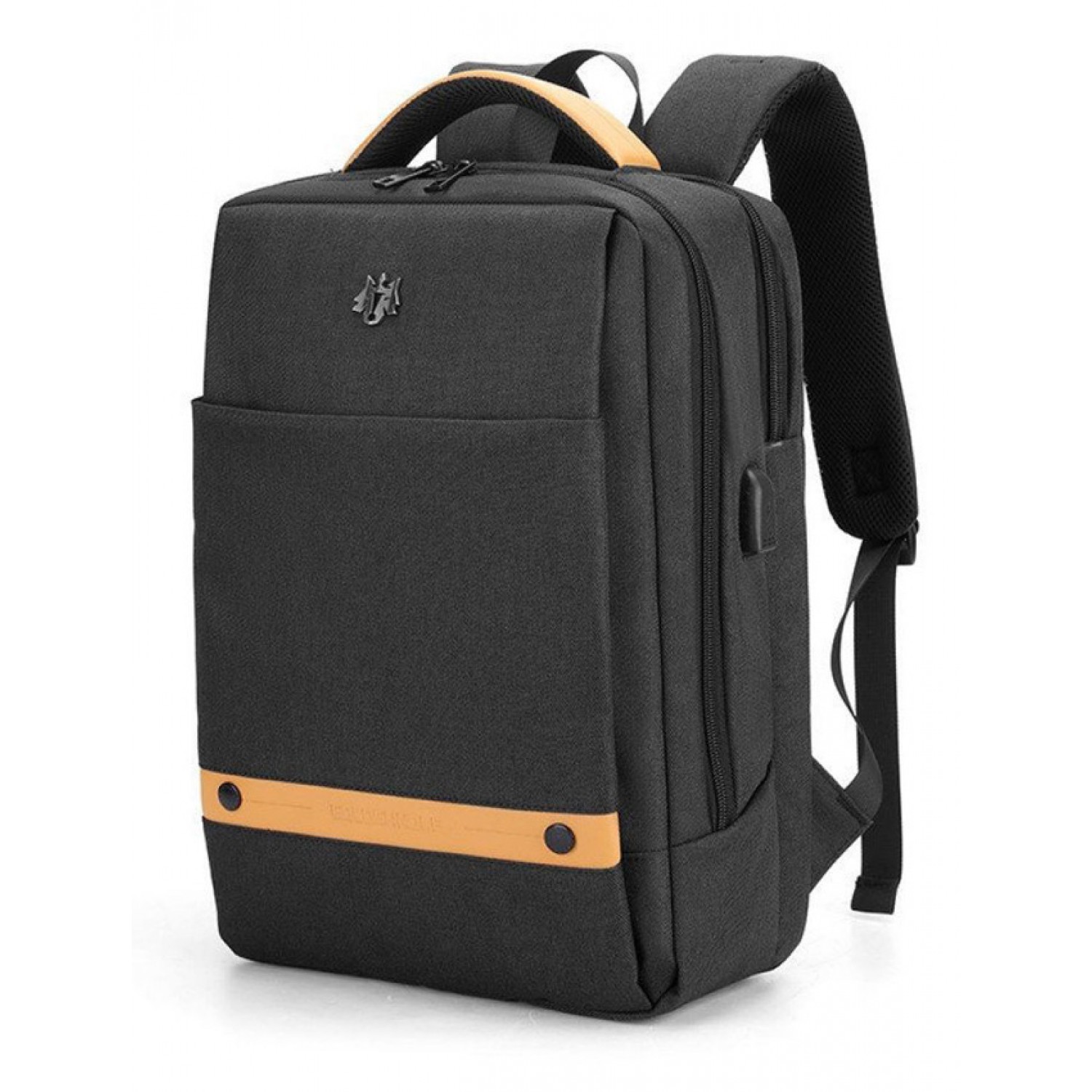 GOLDEN WOLF τσάντα πλάτης GB00378-BK με θήκη laptop 15.6", μαύρη GOLDEN WOLF τσάντα πλάτης GB00378-BK με θήκη laptop 15.6", μαύρη