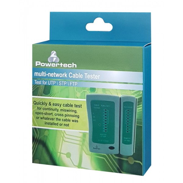 POWERTECH tester καλώδια δικτύου & τηλέφωνου CAB-N044 για RJ11/RJ12/RJ45 POWERTECH tester καλώδια δικτύου & τηλέφωνου CAB-N044 για RJ11/RJ12/RJ45