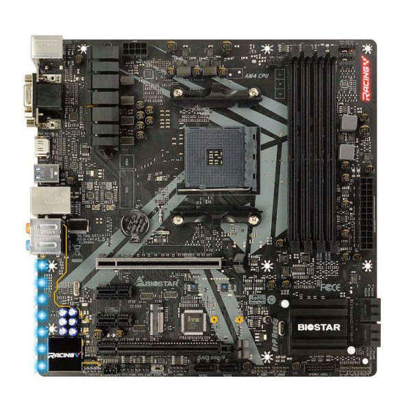 BIOSTAR Μητρική B450GT3, 4x DDR4, AM4, USB 3.1, mATX, HDMI, Ver. 6.0