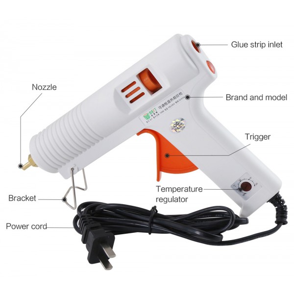 BEST Πιστόλι θερμικής σιλικόνης BST-B-F, 100W, ρυθμιζόμενη θερμοκρασία