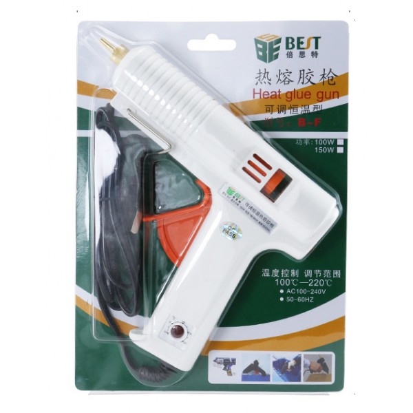 BEST Πιστόλι θερμικής σιλικόνης BST-B-F, 100W, ρυθμιζόμενη θερμοκρασία