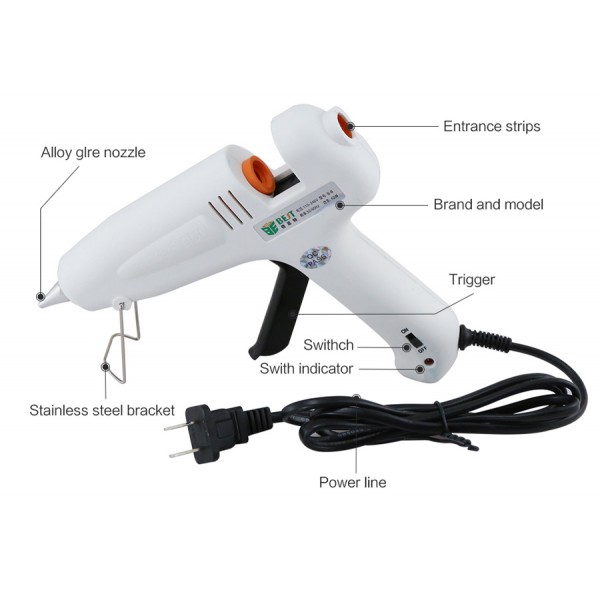 BEST Πιστόλι θερμικής σιλικόνης BST-B-F, 40W, λευκό BEST Πιστόλι θερμικής σιλικόνης BST-B-F, 40W, λευκό