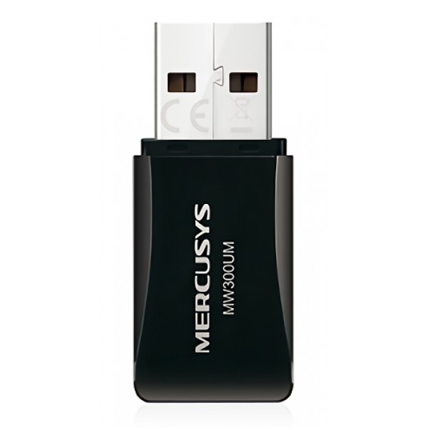 MERCUSYS Wireless Mini USB Adapter MW300UM, 300Mbps, Ver. 3