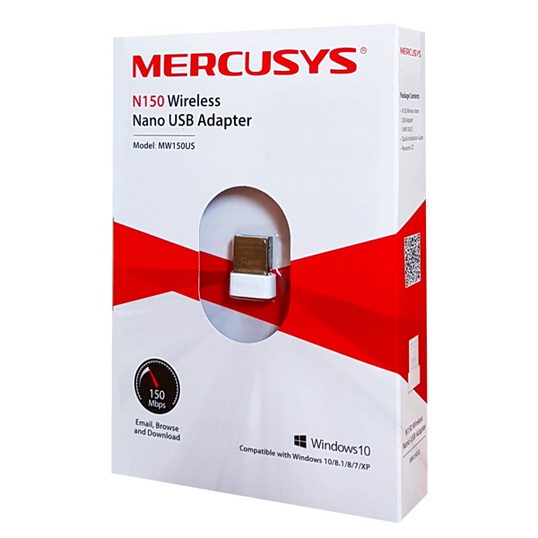 MERCUSYS Wireless Nano USB Adapter MW150US, 150Mbps, Ver. 2