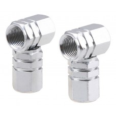 AMIO Καπάκι βαλβίδας τροχού 02236, αλουμινίου, ασημί, 4τμχ