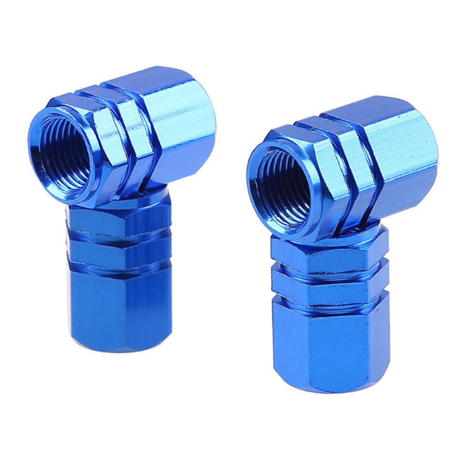 AMIO Καπάκι βαλβίδας τροχού 02239, αλουμινίου, μπλε, 4τμχ