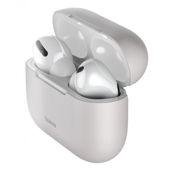 BASEUS θήκη σιλικόνης WIAPPOD-ABZ0G για Apple Airpods Pro, γκρι BASEUS θήκη σιλικόνης WIAPPOD-ABZ0G για Apple Airpods Pro, γκρι